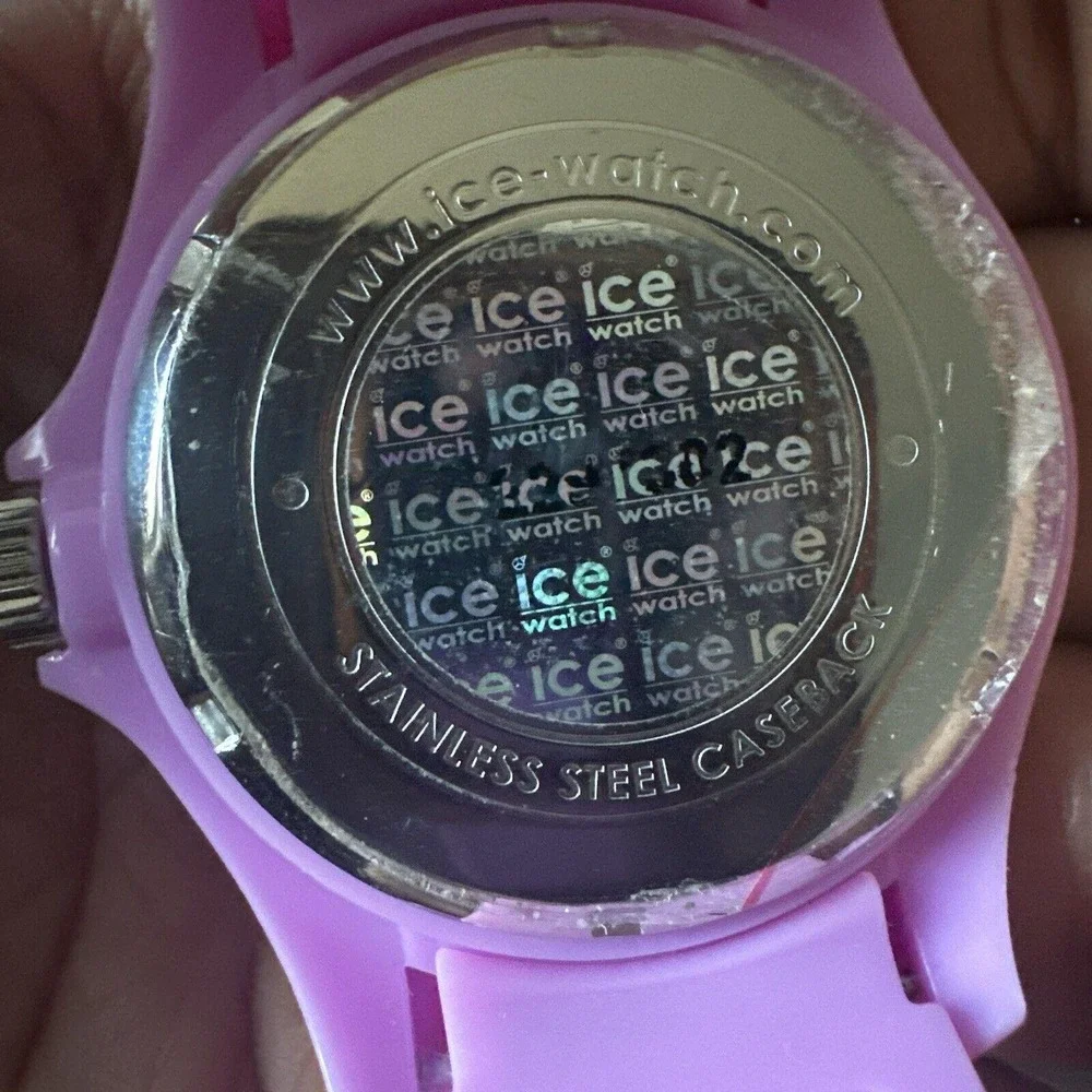 Running Ice‎ Watch 44mm Classic Light Purple Plastic Resin Quartz Watch Big Dial